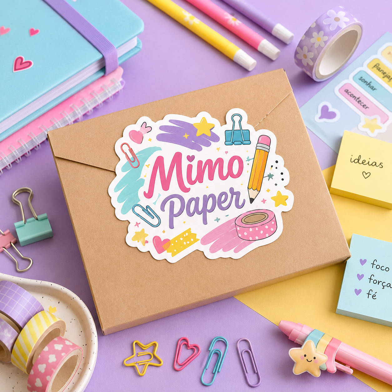 Adesivo Vinil Personalizado para Papelaria Criativa