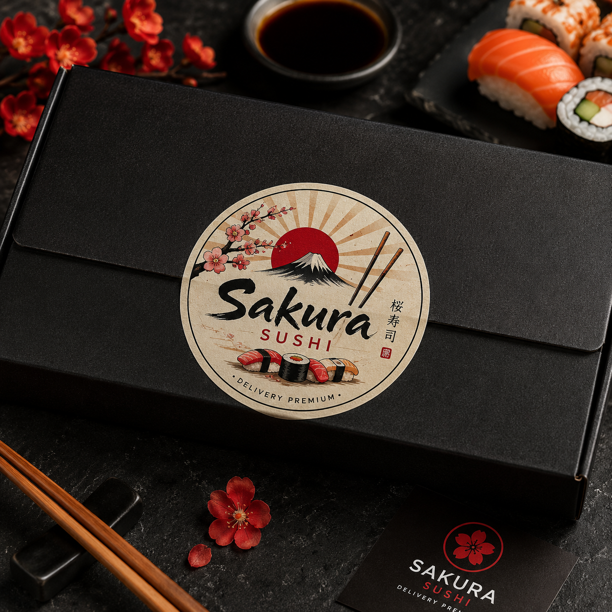 Adesivo Vinil para Sushi Delivery