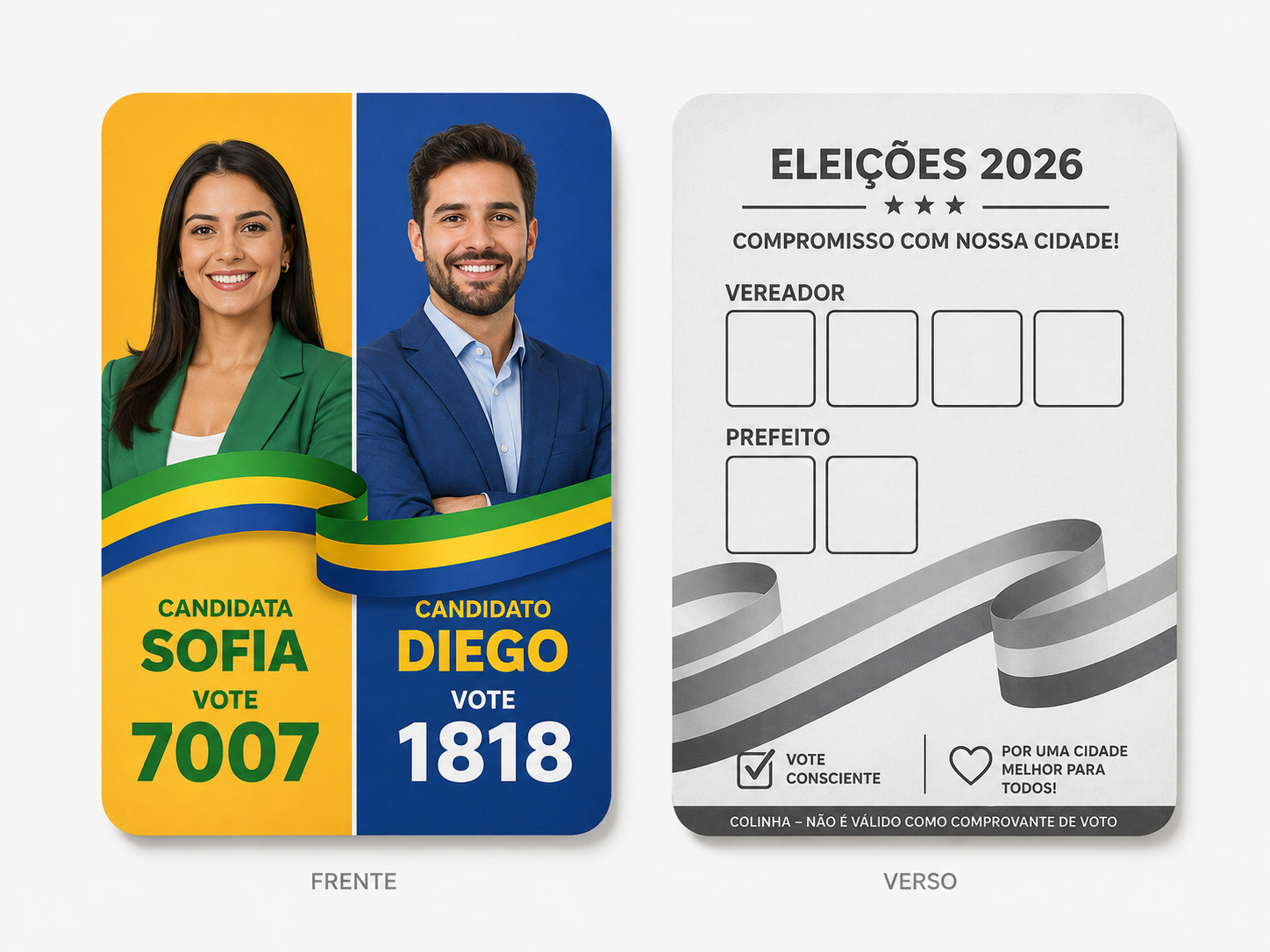 Eleições 2026 Colinha Couchê 250g Verniz Total Frente