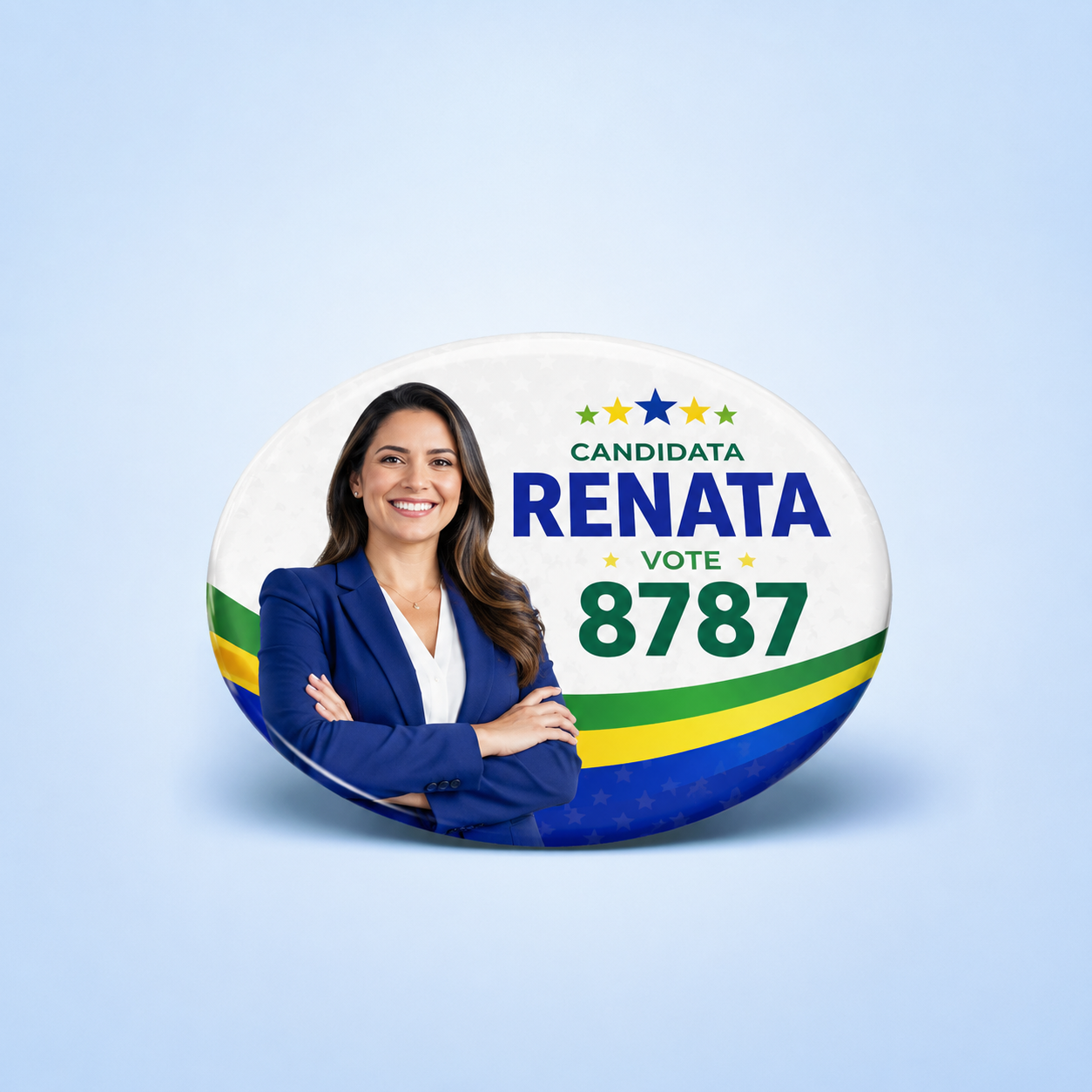 Eleições 2026 Praguinhas Adesivo Papel 63x63mm