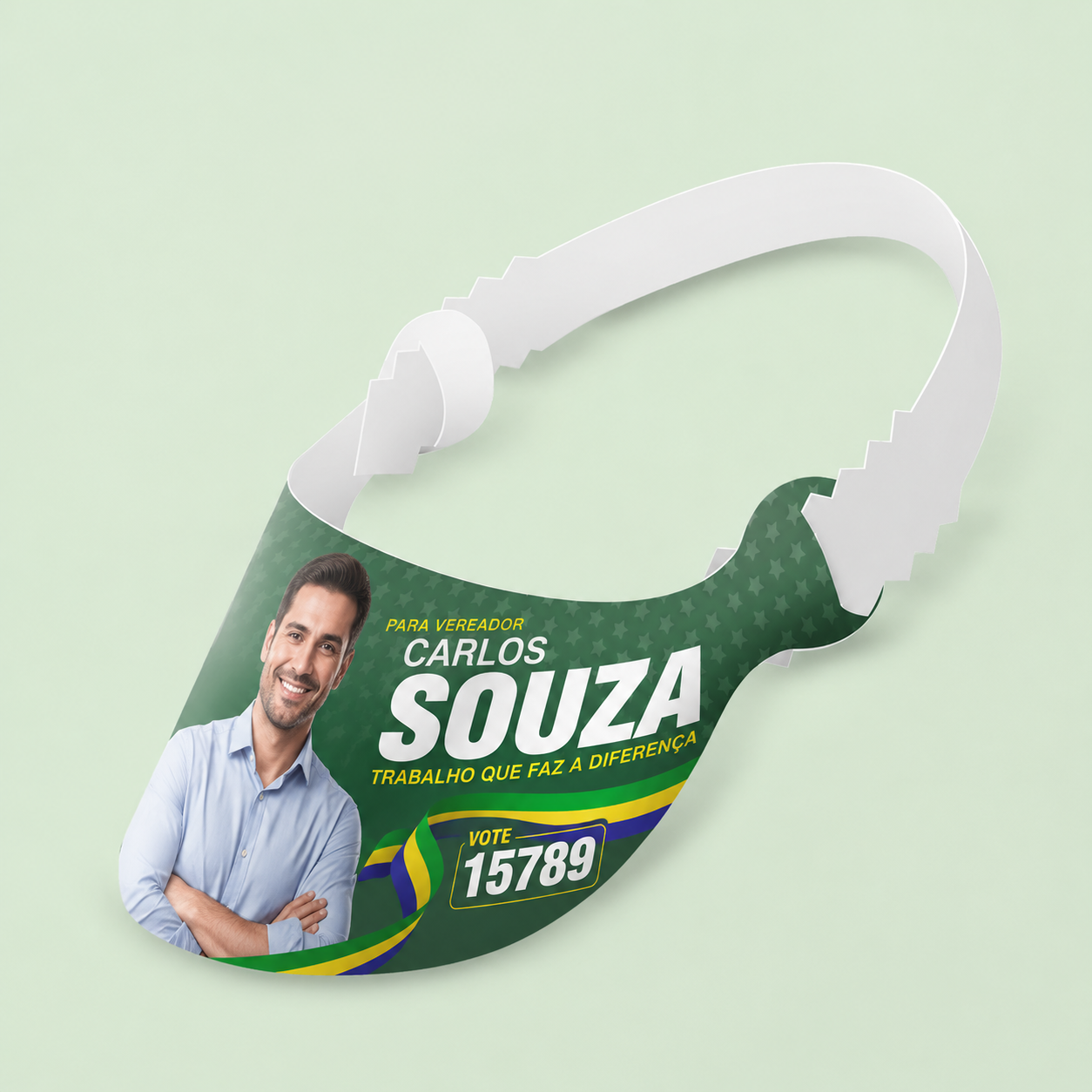 Eleições 2026 Viseira Couchê 300g Verniz Uv Total Frente