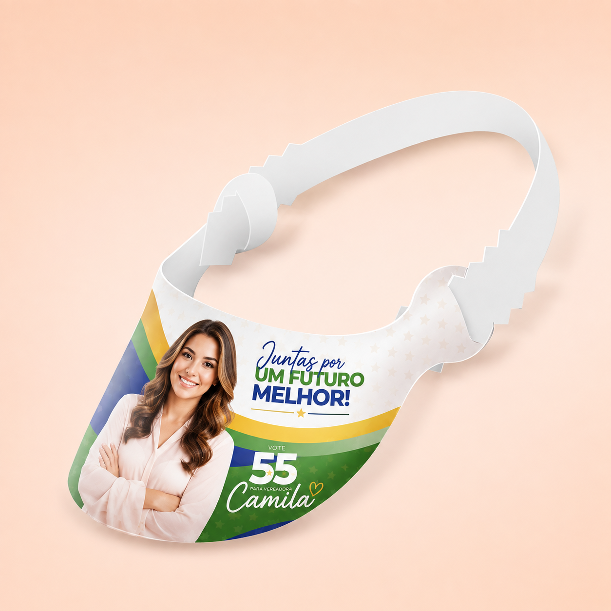 Eleições 2026 Viseira Couchê 300g Verniz Uv Total Frente