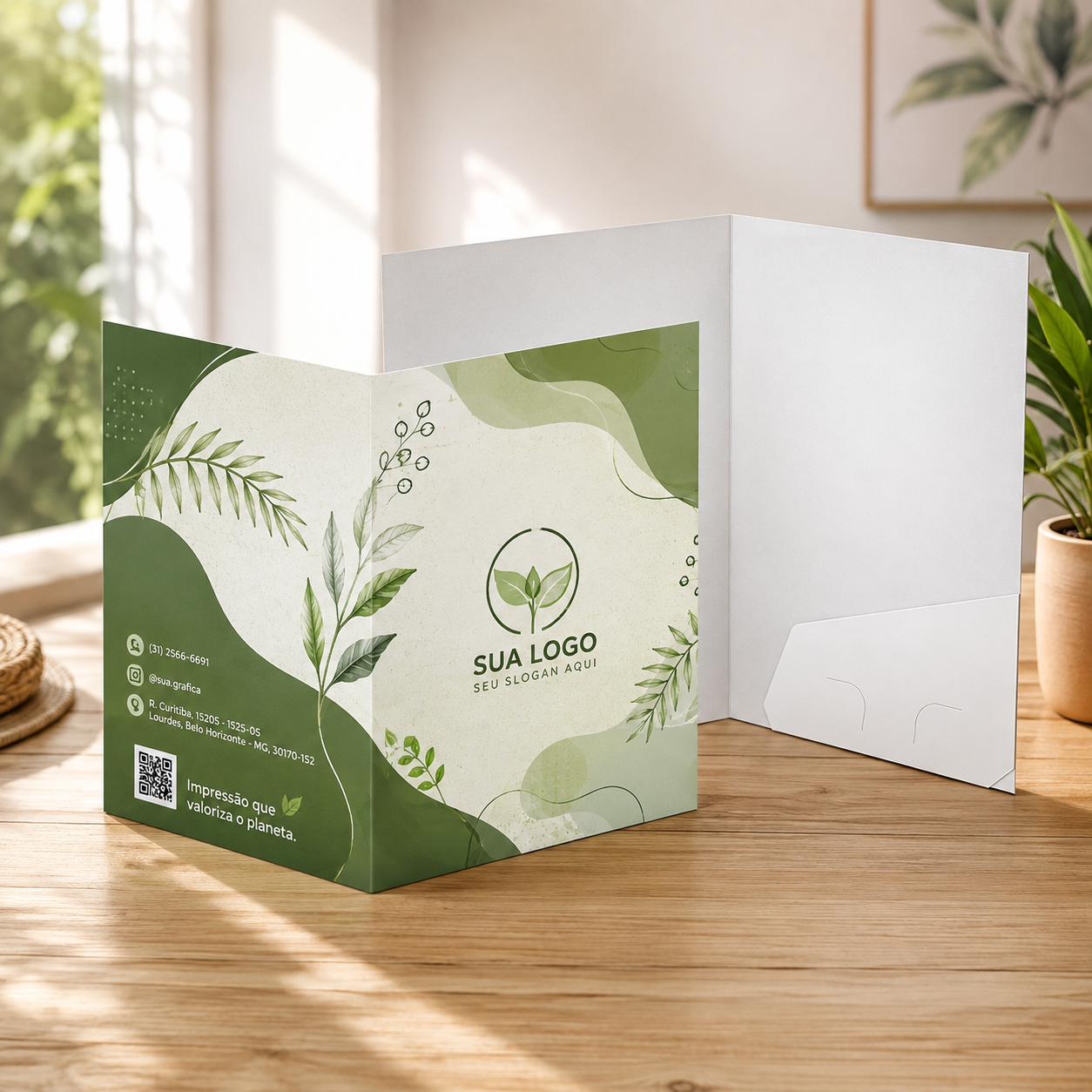 Pastas Couchê 250g Bolsa Colada Sem Impressão Sem Verniz
