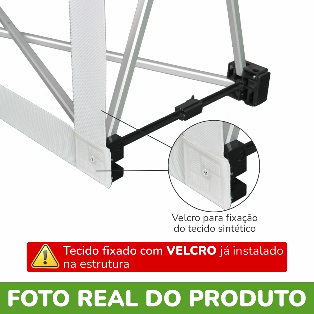 Pop Ul Retrátil combo de estrutura com personalização 2250x2250mm - 4x0