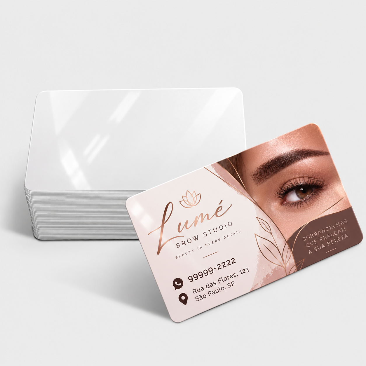 Cartões De Visita Pvc 0,50mm Premium Branco